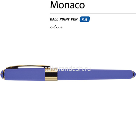 Ручка шариковая "Monaco" 0,5мм синяя, лиловый корпус 20-0125/17 от магазина "Карандаш"