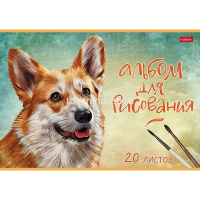 Альбом для рисования А4 20л "Наши верные друзья" на скобе тиснение 5 дизайнов 079718 от магазина "Карандаш"