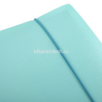 Тетрадь на кольцах А5 120л клетка "Canvas. Бирюза" пластиковая обложка на резинке 081660 от магазина "Карандаш"