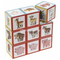 Умные кубики 12шт. "Уши, лапы и хвосты. 50 игр для развития интеллекта" 978-5-8112-7115-3 от магазина "Карандаш"