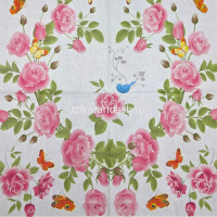 Набор салфеток для декупажа 33х33мм 20шт Цветы Y6784-18 от магазина "Карандаш"