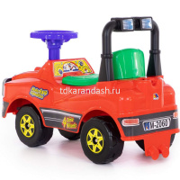 Каталка-автомобиль "Джип №2" 61х29,5х42,5см, красный, пластик 62888 от магазина "Карандаш"