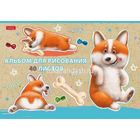 Альбом для рисования А4 40л "Рыжий Коржик" на скобе матовая ламинация 5 дизайнов 079730 от магазина "Карандаш"