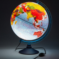 Глобус 320мм Земли физико-политический с подсветкой Рельефный Классик Евро Ке013200233 от магазина "Карандаш"