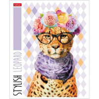 Тетрадь А5 48л клетка "Stylish animals" на скобе тиснение 5 дизайнов 48Т5тВ1/086323 от магазина "Карандаш"