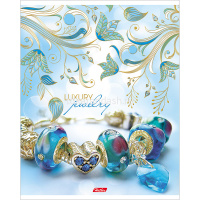 Тетрадь А5 48л клетка "Luxury Jewelry" на скобе 3D фольга 3D лак матовая ламинация 5 дизайнов 047152 от магазина "Карандаш"
