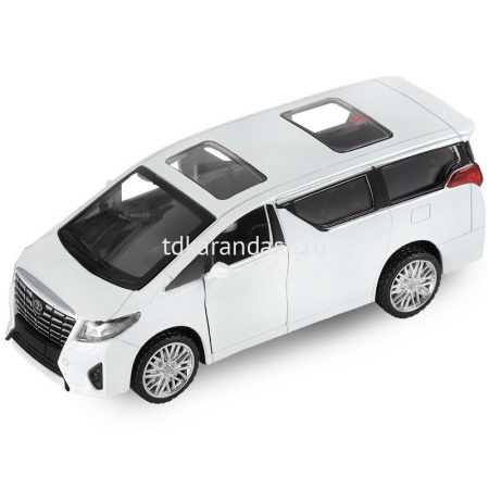 Машина "Toyota Alphard" белая, инерционная, металл 17,5см (свет, звук, откр.двери) JB1251029 от магазина "Карандаш"