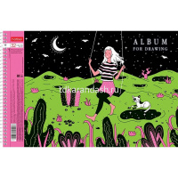 Альбом для рисования А4 32л "Дотянуться до небес" на спирали, перфорация на отрыв, 5 дизайнов от магазина "Карандаш"