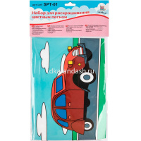 Картина из песка "Машина" №24 16,5x23см (карта-основа, образец, песок, палочка) SPT-01 от магазина "Карандаш"