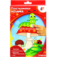Набор д/творчества "Пластилиновая мозаика. Куклы, Пчёлка, Рыбка, Грибок, Динозаврики, Дед Мороз" от магазина "Карандаш"