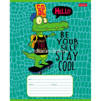 Тетрадь А5 12л клетка "Croco Boys" на скобе 5 дизайнов 12Т5В1 от магазина "Карандаш"