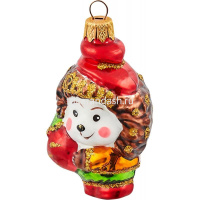 Ёлочное украшение "Ёжик с яблоком" h-10см в подарочной упаковке ФУ-568 от магазина "Карандаш"