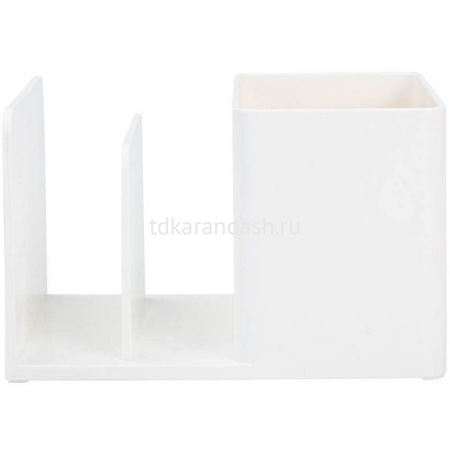 Подставка-органайзер "Nusign" 12х15,5х9,5см 4 отделения, пластик, белая ENS950WHITE от магазина "Карандаш"