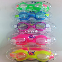 Очки для плавания 6 цветов в футляре 703/Y10920-24 от магазина "Карандаш"