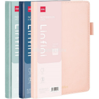 Ежедневник недатированный А5 "Linfini" 288стр. синий,  искусственная кожа с поролоном EN157L от магазина "Карандаш"