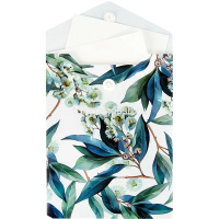 Папка-конверт на кнопке "Эвкалипт" 158х114мм вертикальный, полипропилен 0,18мм 69032 от магазина "Карандаш"