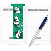 Словарик для изучения иностранных слов А6 32л "День с пандой" на скобе 64377 от магазина "Карандаш"