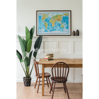 Карта мира физическая 1:25 р-р:120х78см с ламинацией в тубусе КН049 от магазина "Карандаш"