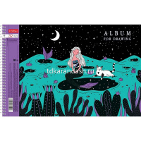 Альбом для рисования А4 32л "Дотянуться до небес" на спирали, перфорация на отрыв, 5 дизайнов от магазина "Карандаш"