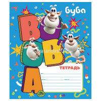 Тетрадь А5 12л клетка "Буба" на скобе 5 дизайнов 12Т5В1/082437 от магазина "Карандаш"
