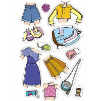 Блокнот А6 32л "Модный стиль. Создай свой образ. Шопинг" на гребне, с наклейками 076363 от магазина "Карандаш"