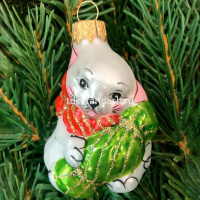 Ёлочное украшение "Котенок с конфетой" h-5см в подарочной упаковке ФУ-370 от магазина "Карандаш"