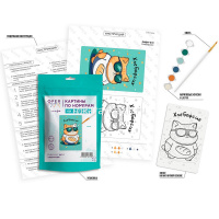 Набор для раскрашивания по номерам "Магнит. ХлеБарсик" 10х15см PNBM-041 от магазина "Карандаш"