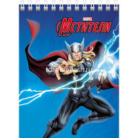 Блокнот А6 40л "Мстители" клетка, на спирали УФ-лак 6 дизайнов 056983 от магазина "Карандаш"