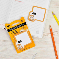 Клейкая закладка бумажная 64х62мм 60л "Собака" оранжевая, фигурная 65170 от магазина "Карандаш"