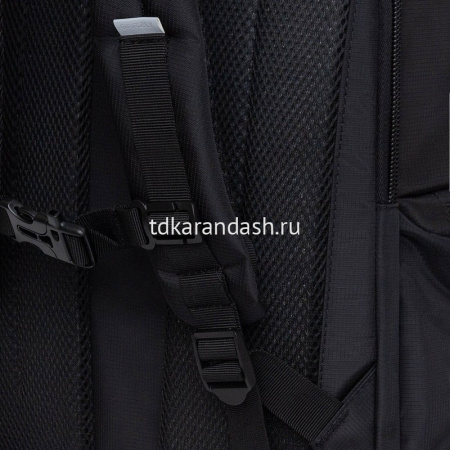 Рюкзак 32х42х22см, 1100гр, 2 отделения, 4 кармана, черный/серый светоотражающий RU-423-14/6 от магазина "Карандаш"