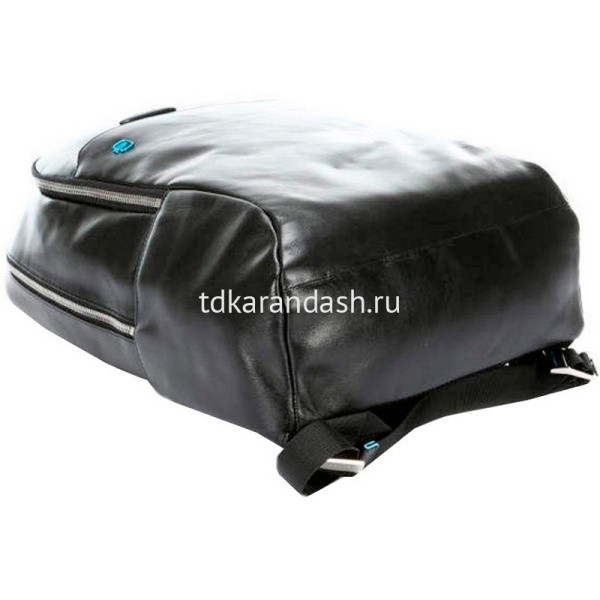 Рюкзак "Blue Square" 27,5х39х15см, 2 отделения, 3 кармана, черный, натуральная кожа CA3214B2/N от магазина "Карандаш"
