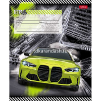 Тетрадь А5 12л косая линия "Автопанорама. Выпуск №2" на скобе с доп.горизонтальной линией 5 дизайнов от магазина "Карандаш"