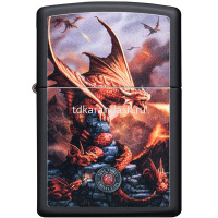 Зажигалка "Anne Stokes" 38x13x57мм латунь/сталь, чёрная, матовая 49097/58998 от магазина "Карандаш"