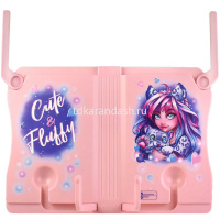 Подставка для книг "Девушка с барсом" 27х19,5х11см АБС-пластик, розовая 62674 от магазина "Карандаш"