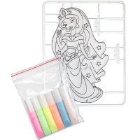 Набор красок по стеклу с трафаретом "Восточная красавица" 30С 1946-08 от магазина "Карандаш"