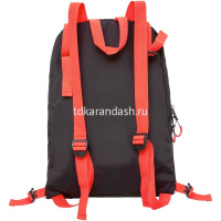 Рюкзак 28х39х17см 943гр, 2 отделения, 3 кармана, с сумкой для обуви, черный/красный RB-458-1/2 от магазина "Карандаш"