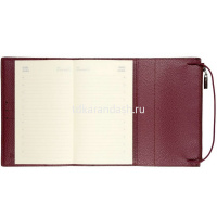 Ежедневник недатированный А5 "Dolce Vita" 192стр., бордовый, карман на молнии, искусственная кожа от магазина "Карандаш"