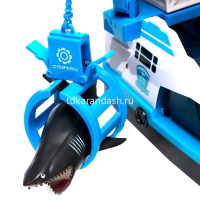 Парковка "Полицейский катер" 35х12х11см с набором машин, пластик (свет, звук) 2254340/660-S01 от магазина "Карандаш"