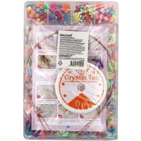 Набор бусин для творчества №10 18,5х13см, размер ассорти, в пластиковом футляре M-20052 от магазина "Карандаш"