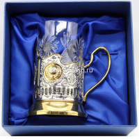 Подстаканник "Орден Победы" со стаканом, позолоченный, в подарочном футляре 740035 от магазина "Карандаш"