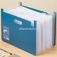 Папка-картотека 13 отделений А4 "Linfini" полипропилен, синяя EF604 от магазина "Карандаш"