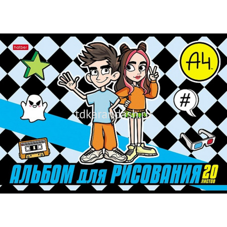 Альбом для рисования А4 20л "Влад А4" на скобе 5 дизайнов 084854 от магазина "Карандаш"