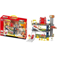 Парковка "Пожарная станция" пластик 40х7х27,5см (парковка, 1 машина) 1996486/599113 от магазина "Карандаш"