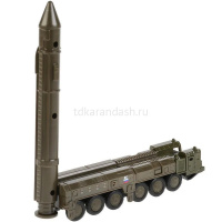 Машина "РСЗО Тополь с ракетой" инерционная, металл 15см (открывающиеся двери) SB-16-20-G-WB от магазина "Карандаш"