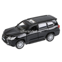Машина "Lexus LX-570" черная, инерционная, металл 12см (открывающиеся двери) LX570-BK от магазина "Карандаш"