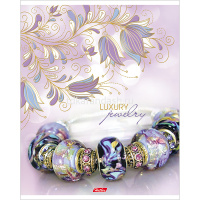 Тетрадь А5 48л клетка "Luxury Jewelry" на скобе 3D фольга 3D лак матовая ламинация 5 дизайнов 047152 от магазина "Карандаш"