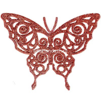 Набор ёлочных украшений 3шт "Бабочка" 10х12см 6 цветов пластик Y3766-16 от магазина "Карандаш"