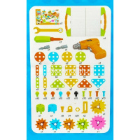 Конструктор - мозаика 181дет. 4 в 1, в чемодане, 30х21см 201217-98 от магазина "Карандаш"