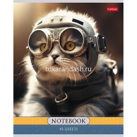 Тетрадь А5 48л клетка "Котики-артисты" на скобе 5 дизайнов 48Т5В1/085664 от магазина "Карандаш"