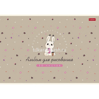 Альбом для рисования А4 20л "Милашка Банни" на скобе ламинация Soft-touch 5 дизайнов 091474 от магазина "Карандаш"